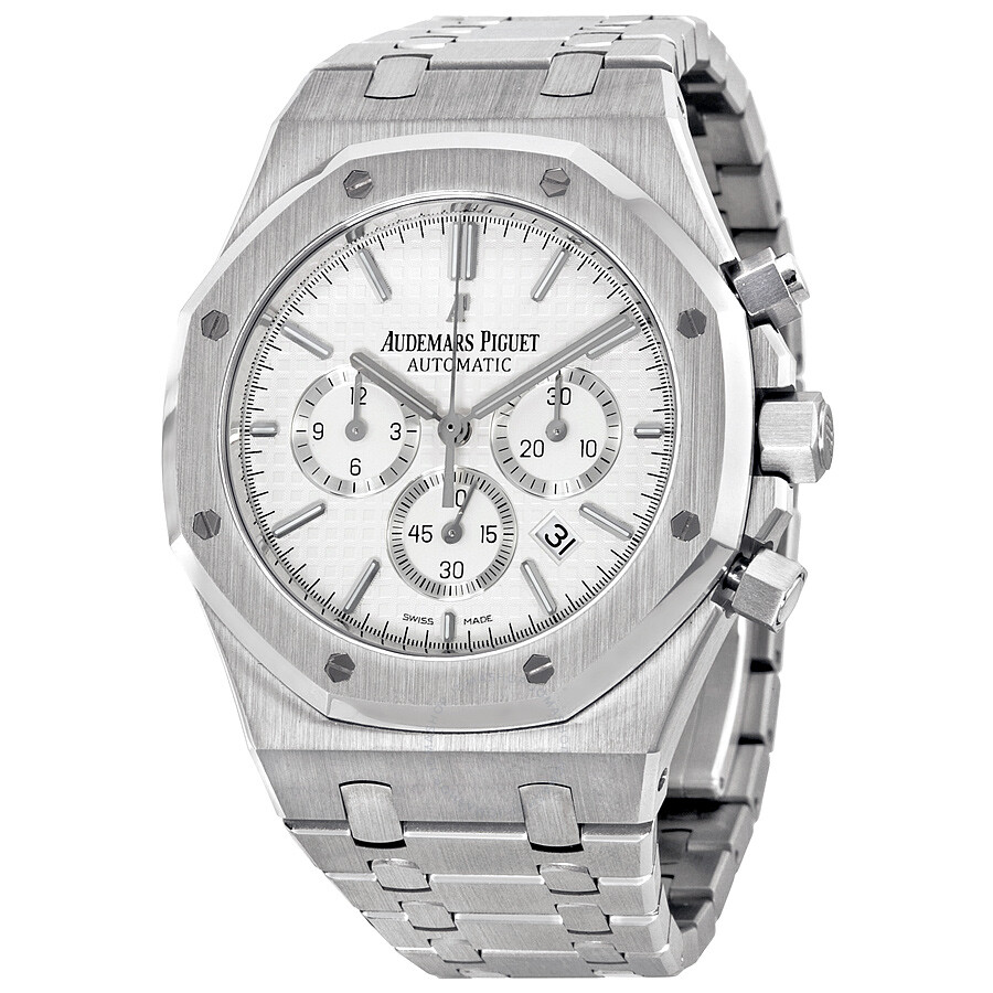 Pre-owned Audemars Piguet Royal Oak Chronograph Chronograph Silver-Tone Dial Men's Watch 26320ST.OO.1220ST.02