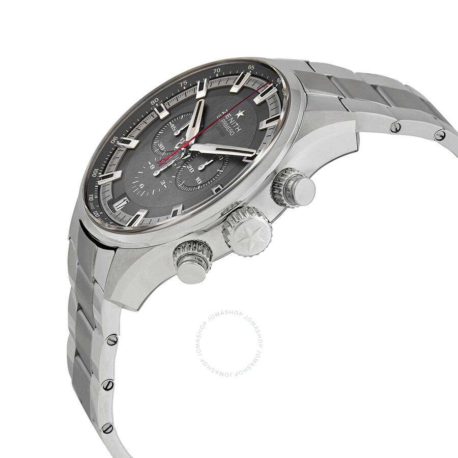 Zenith El Primero Grey Dial Chronograph Stainless Steel Automatic Men's Watch 03228040091M2280