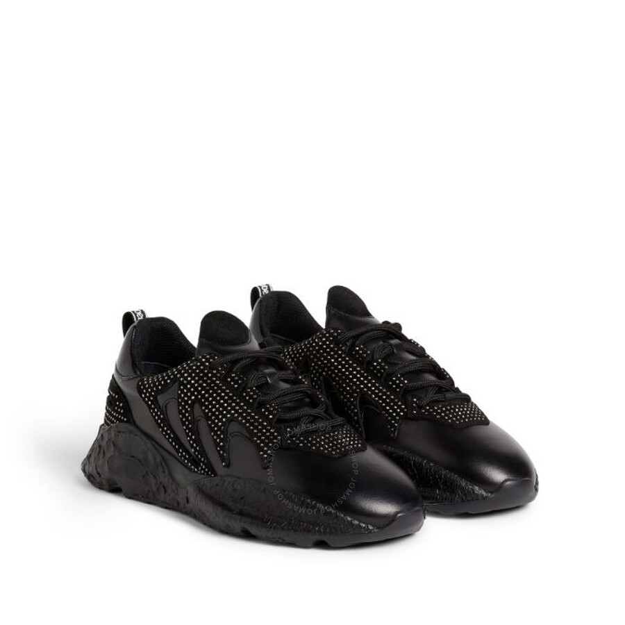 Roberto Cavalli Men's Black V1per Studded Low-top Sneakers