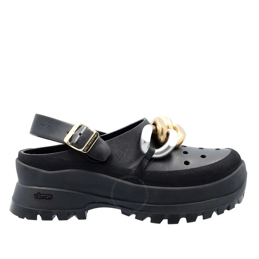 Stella McCartney Ladies Black Falabella Trace Slingback Clogs