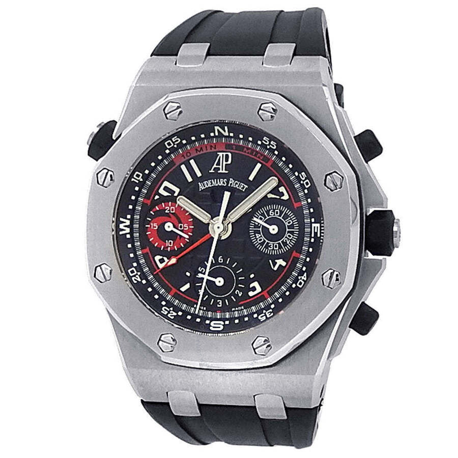 Pre-owned Audemars Piguet Royal Oak Offshore Alinghi Chronograph Black Dial Men's Watch 26040ST.OO.D002CA.01