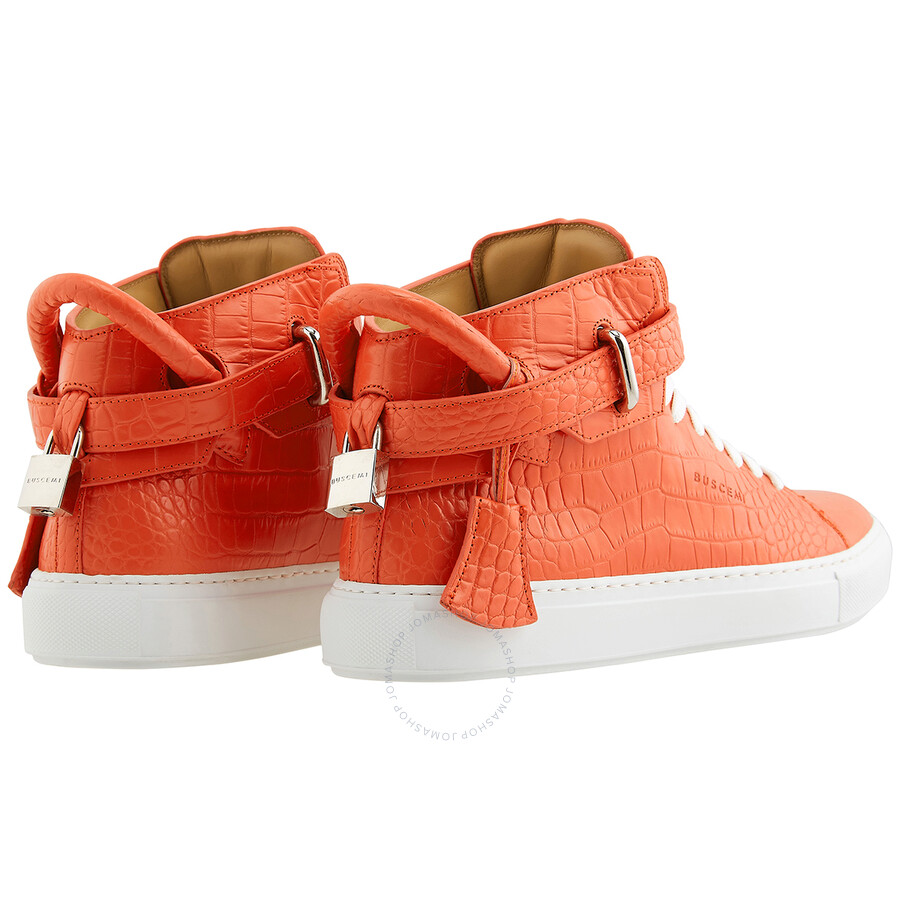 Buscemi Men's Croco Leather High-top Sneakers