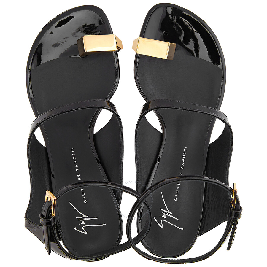 Giuseppe Zanotti Ladies Black Helmut 70mm Sandals