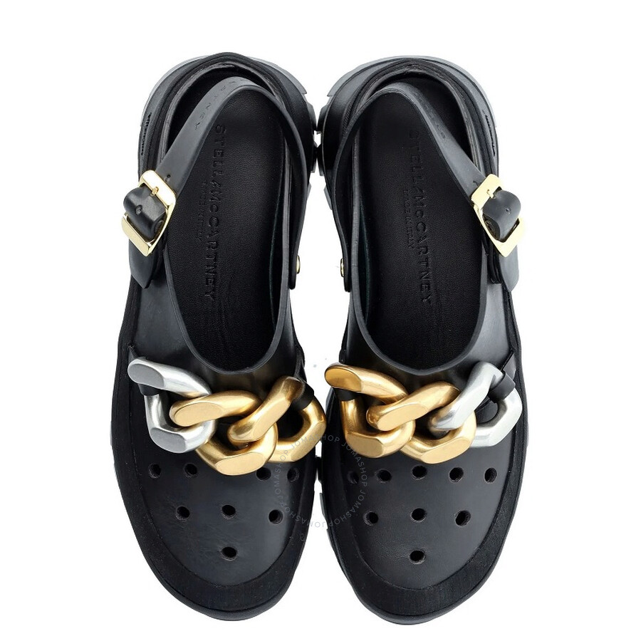 Stella McCartney Ladies Black Falabella Trace Slingback Clogs