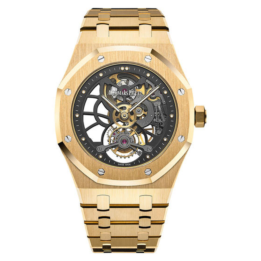 Audemars Piguet Royal Oak Tourbillon Extra- Thin Slate Grey Skeleton Dial 18 Carat Yellow Gold Men's Watch 26513BA.OO.1220BA.01