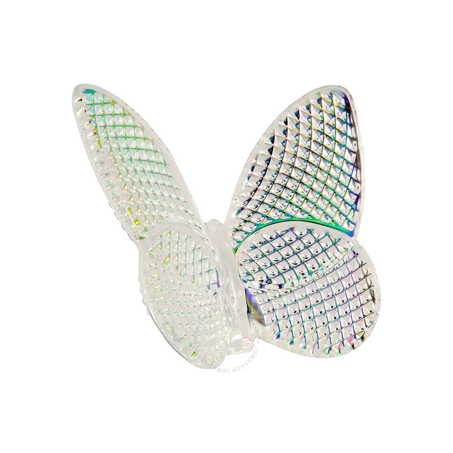 Baccarat Cystal Butterfly Diamond Pattern Iridescent