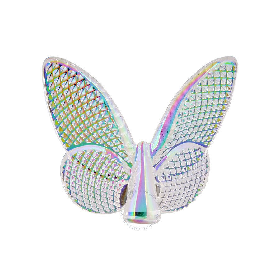 Baccarat Cystal Butterfly Diamond Pattern Iridescent