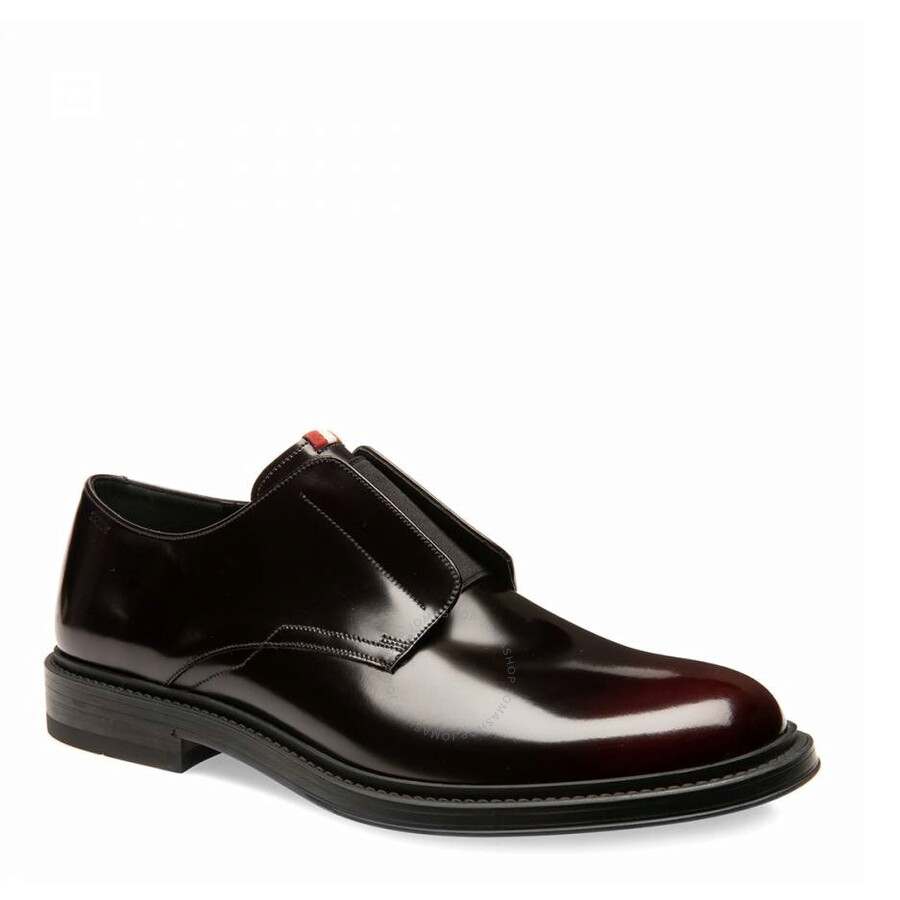 Bally Men's Nitilcon/58 Brushed Calf Leather Derbys In Prune