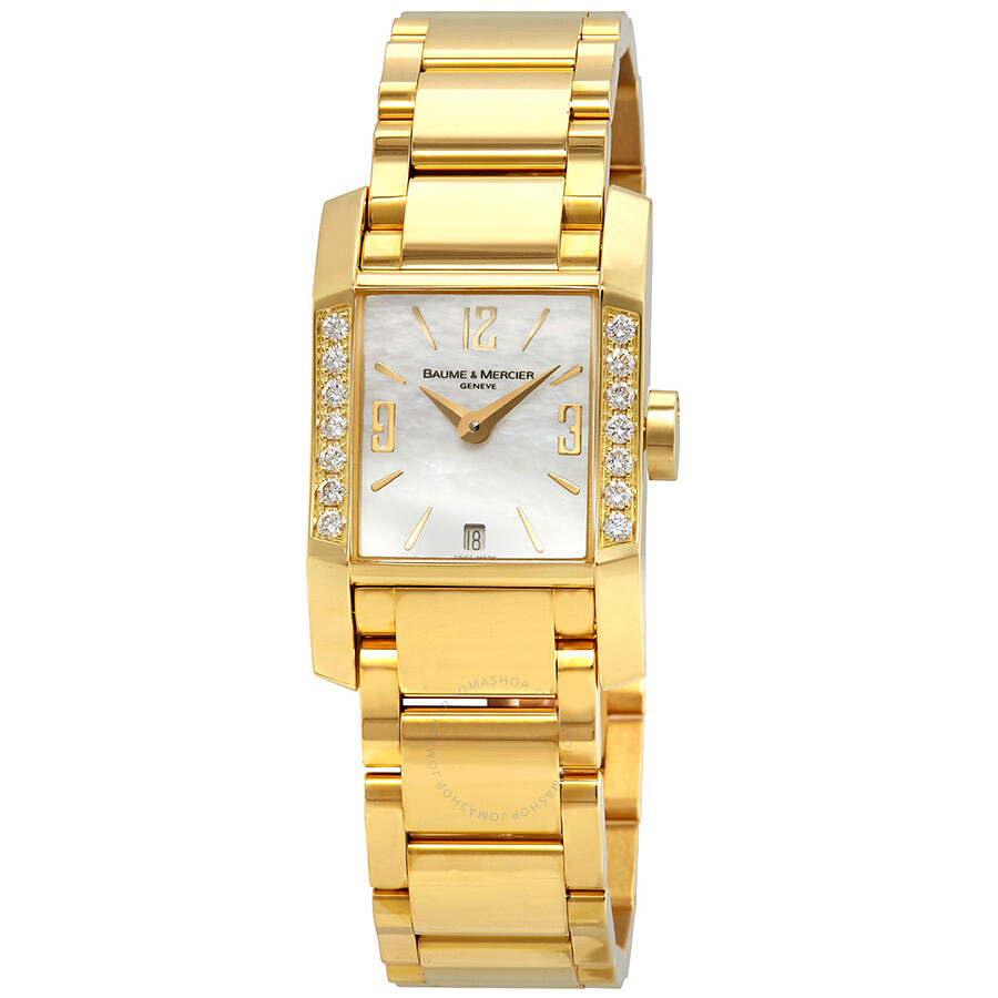 Baume et Mercier Diamant 18k Yellow Gold Diamond Ladies Watch A8698