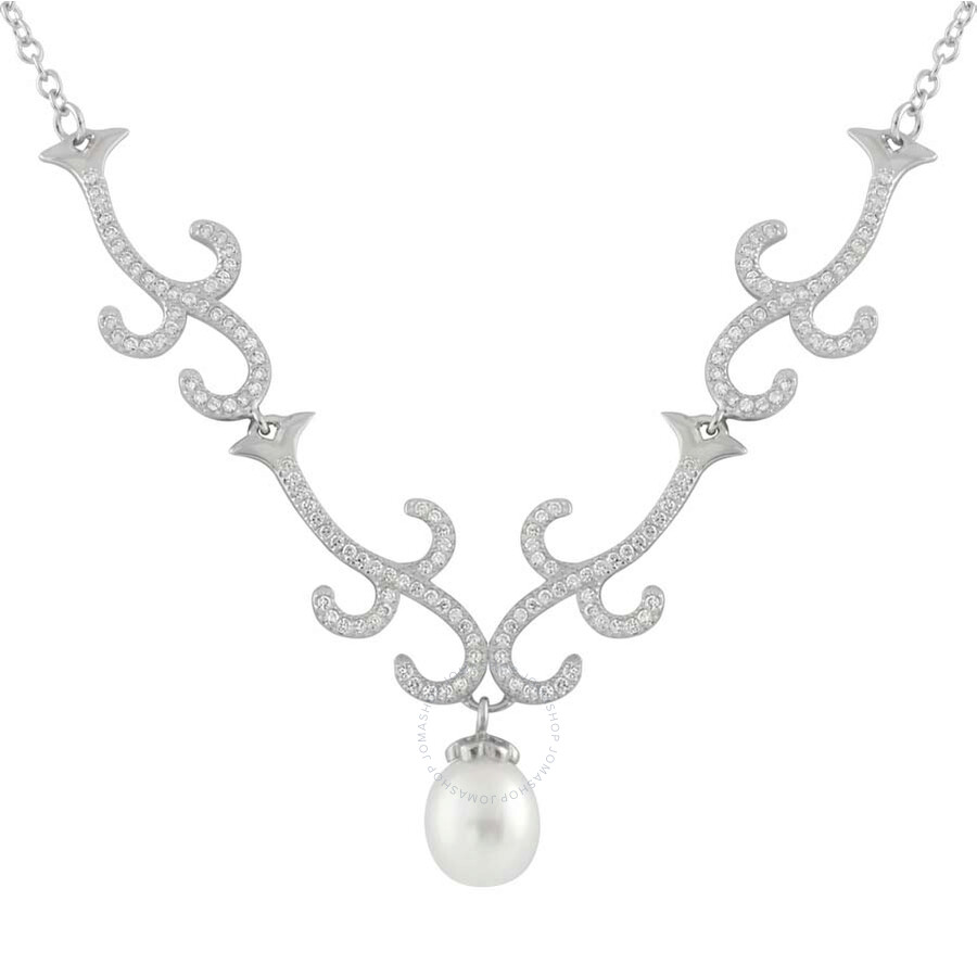 Bella Pearl Fancy Sterling Silver Freshwater Pearl Necklace NSR-220