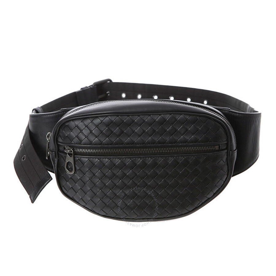 Bottega Veneta Intrecciato Belt Bag in Black