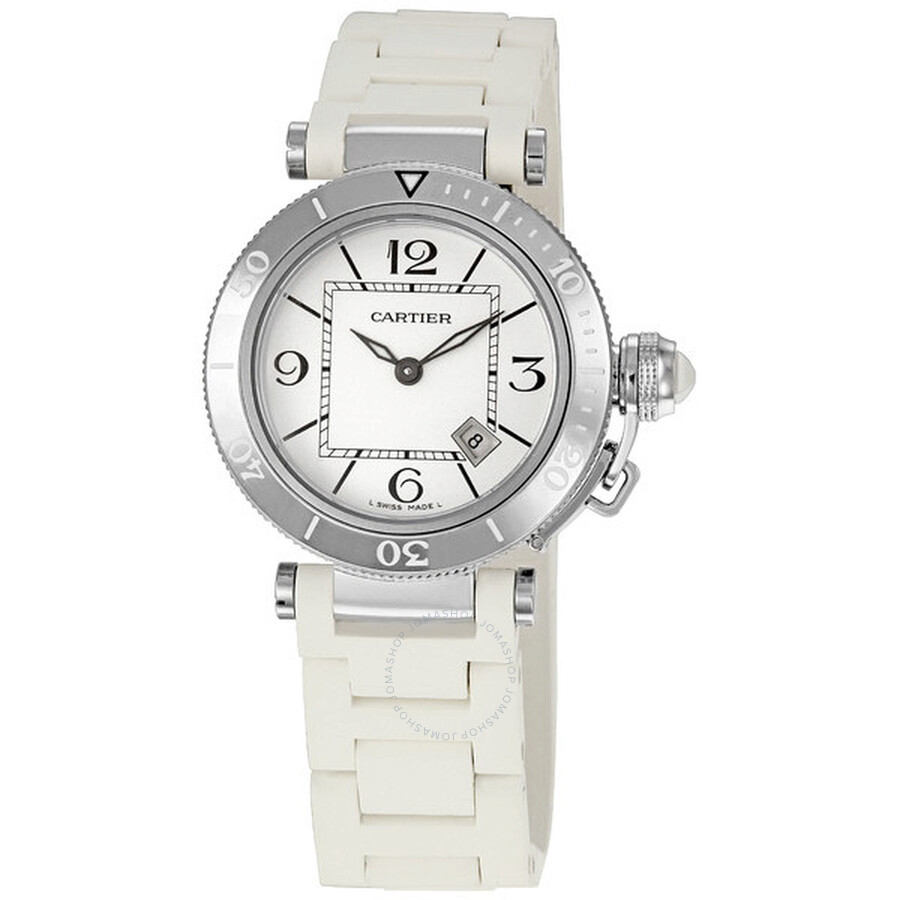 Cartier Pasha Seatimer Silver Dial Ladies Watch W3140002