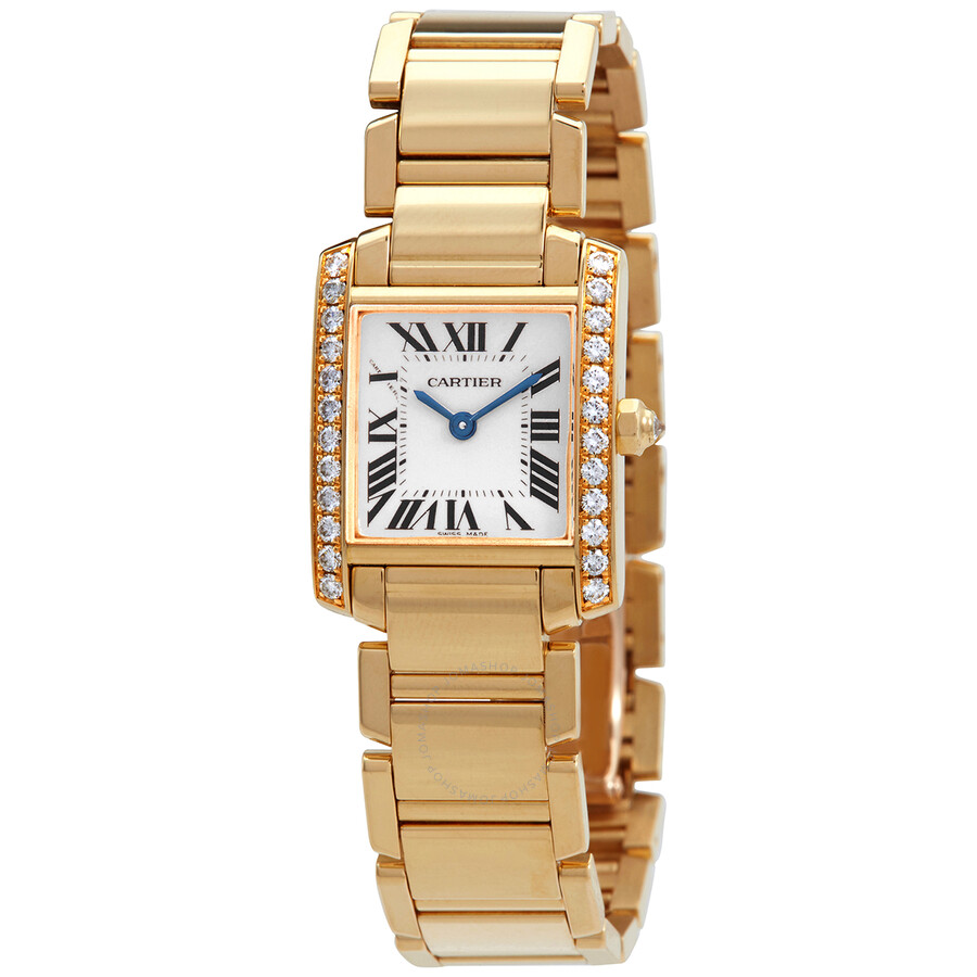 Cartier Tank Francaise 18kt Yellow Gold Diamond Ladies Watch WE1001R8