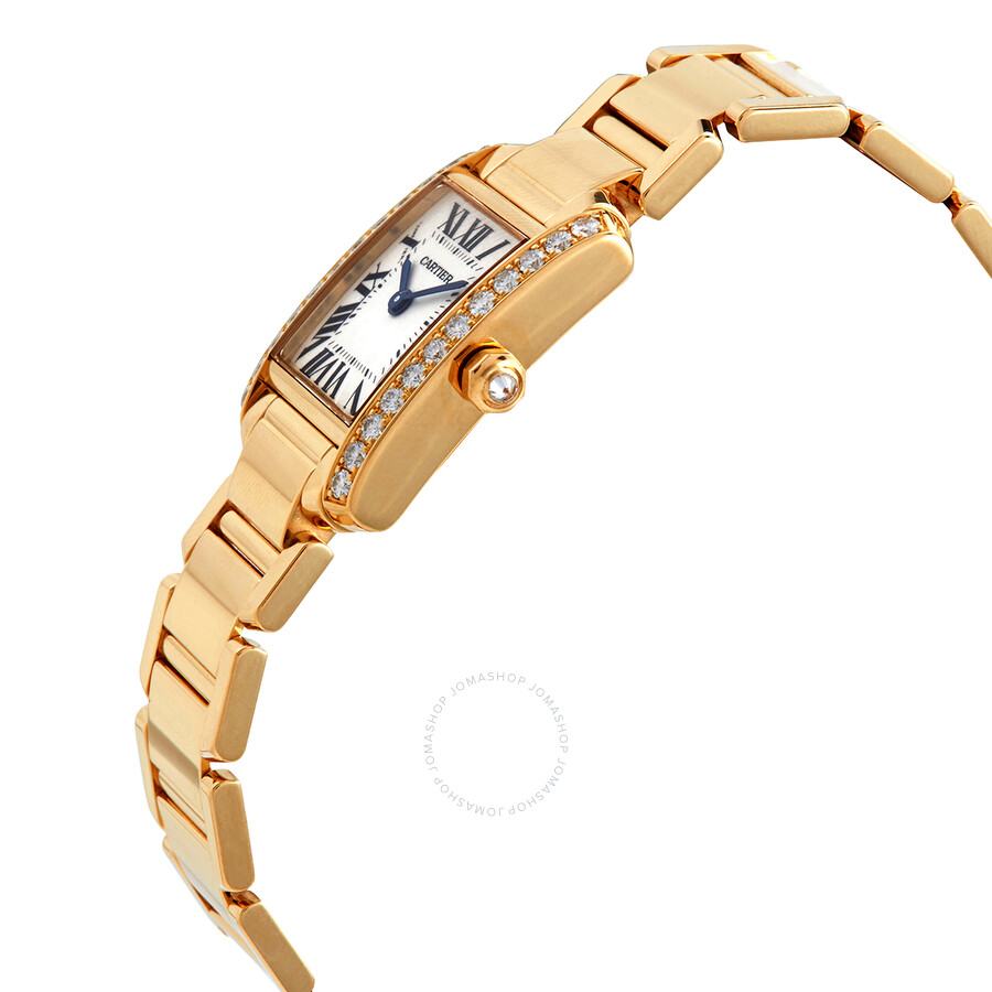 Cartier Tank Francaise 18kt Yellow Gold Diamond Ladies Watch WE1001R8