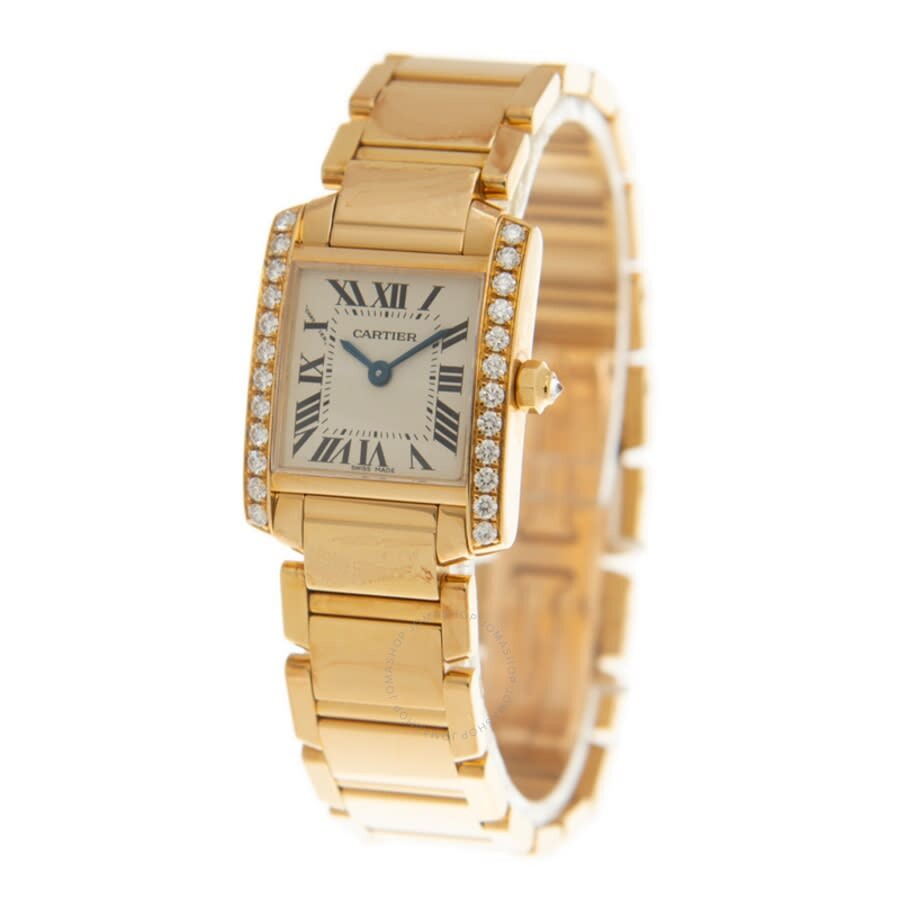 Cartier Tank Francaise 18kt Yellow Gold Diamond Ladies Watch WE1001R8