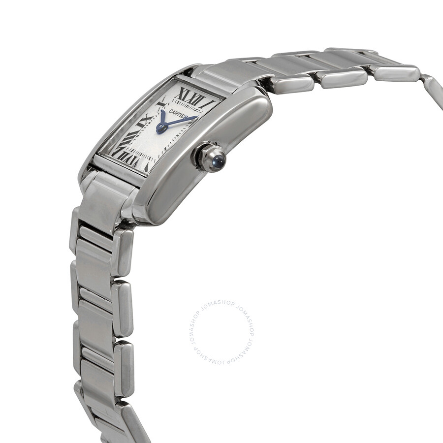 Cartier Tank Francaise Silver Dial 18kt White Gold Ladies Watch W50012S3