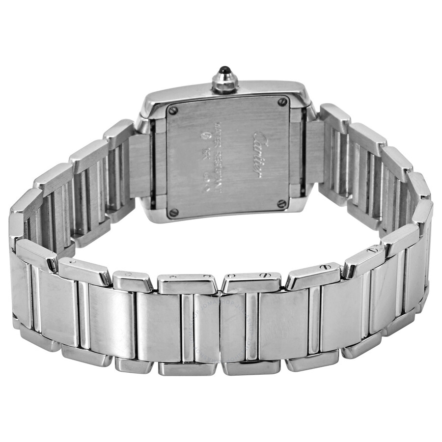 Cartier Tank Francaise Silver Dial 18kt White Gold Ladies Watch W50012S3