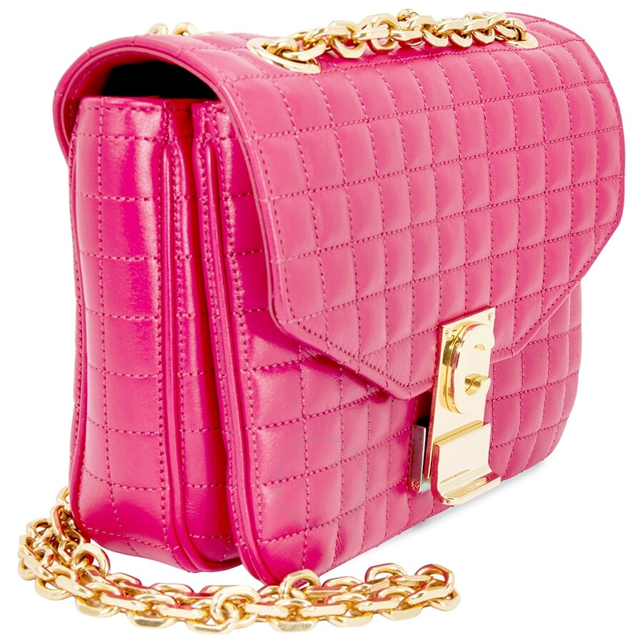 Celine Pink Small C Quilted Shoulder Bag