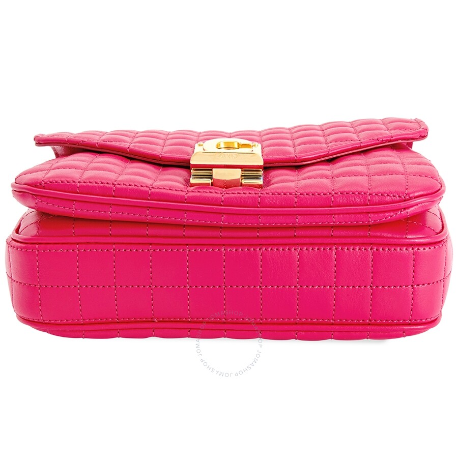 Celine Pink Small C Quilted Shoulder Bag