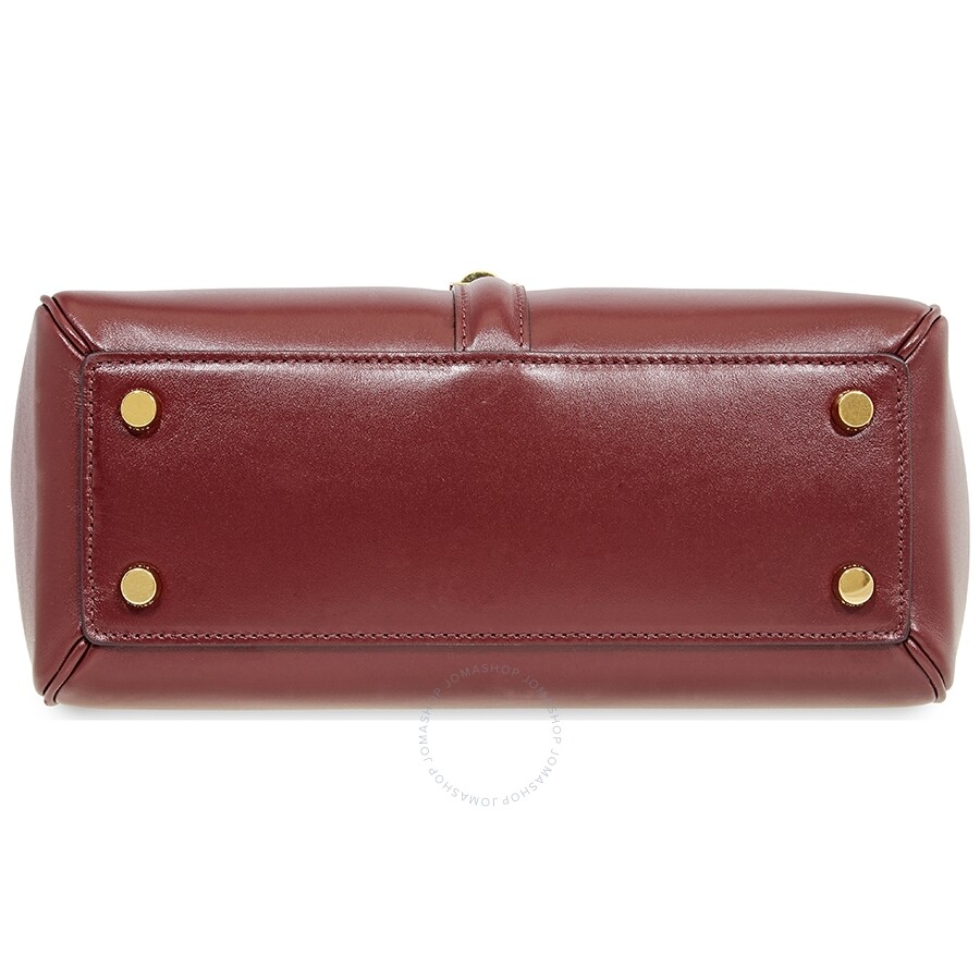 Celine Ladies Burgundy Small 16 Shoulder Bag in Satinated Calfskin