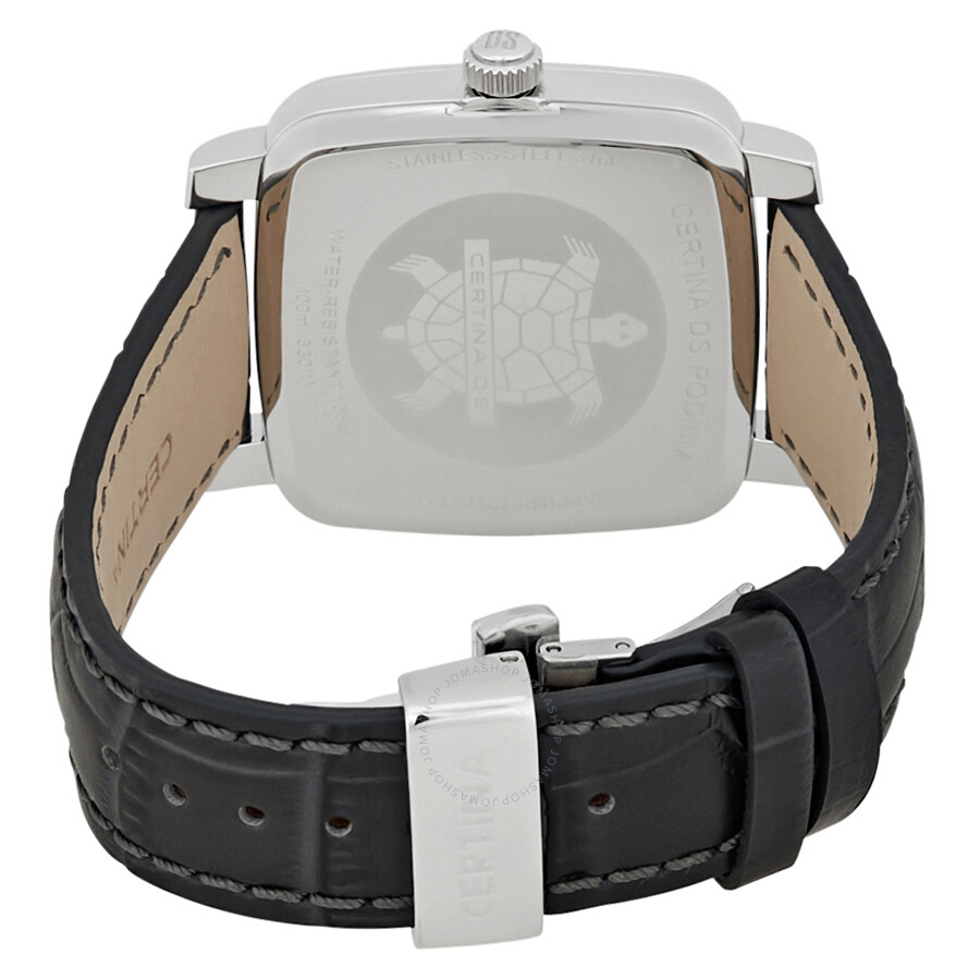 Certina DS Podium Grey Dial Black Leather Ladies Watch C025.510.16.083.00