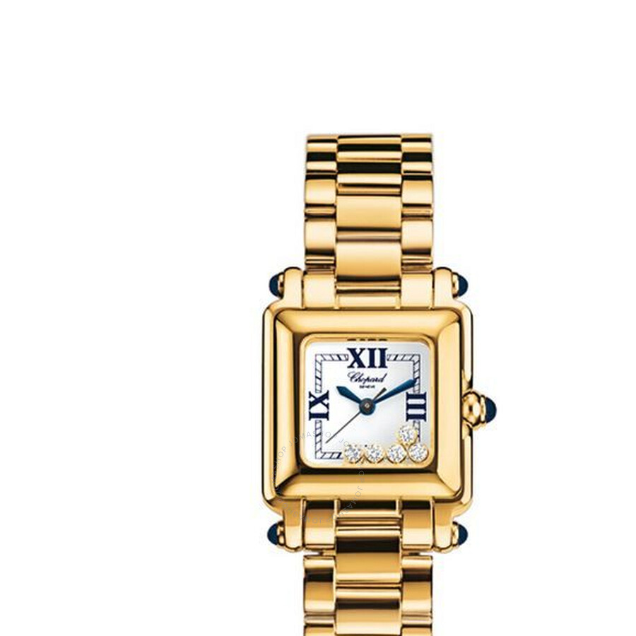 Chopard Happy Sport White Dial Gold Stainless Steel Ladies Watch