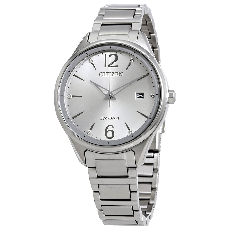 Citizen Chandler Silver Dial Stainless Steel Ladies Watch FE6100-59A