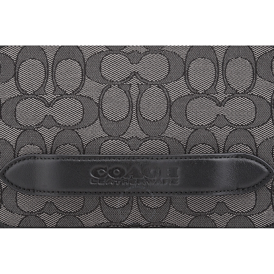 Coach Men's Charter Crossbody In Signature Jacquard - Charcoal/Black