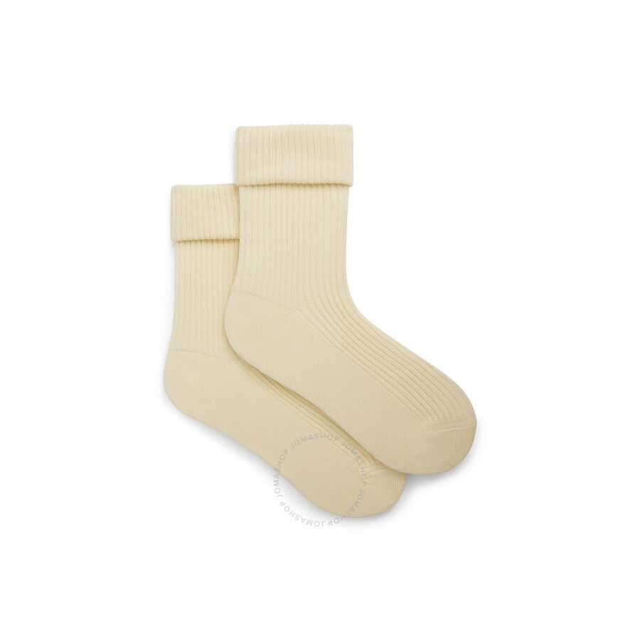 Bonpoint Girls Jaune Clair Ribbed Knit Arizona Socks