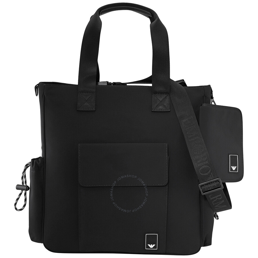 Emporio Armani Men's Logo-Patch Tote Bag - Black