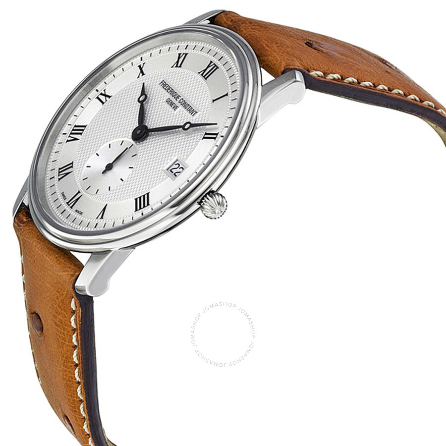 Frederique Constant Slim Line White Dial Brown Leather Strap Men's Watch FC-245M4S6OS