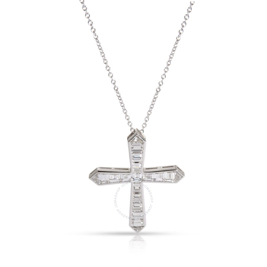 Pre-Owned Graff Baguette Diamond Pendant in 18K Platinum/White Gold 5.81 CTW