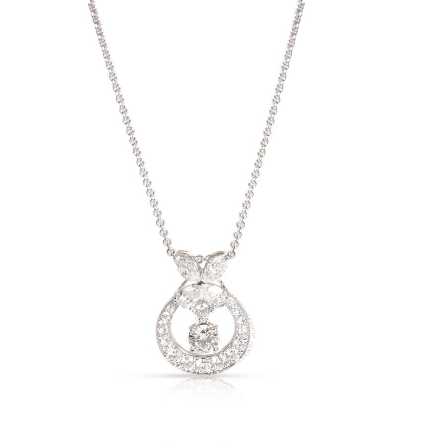 Pre-Owned Graff Marquise, Pear & Round Diamond Pendant in 18K White Gold 2.47 CTW