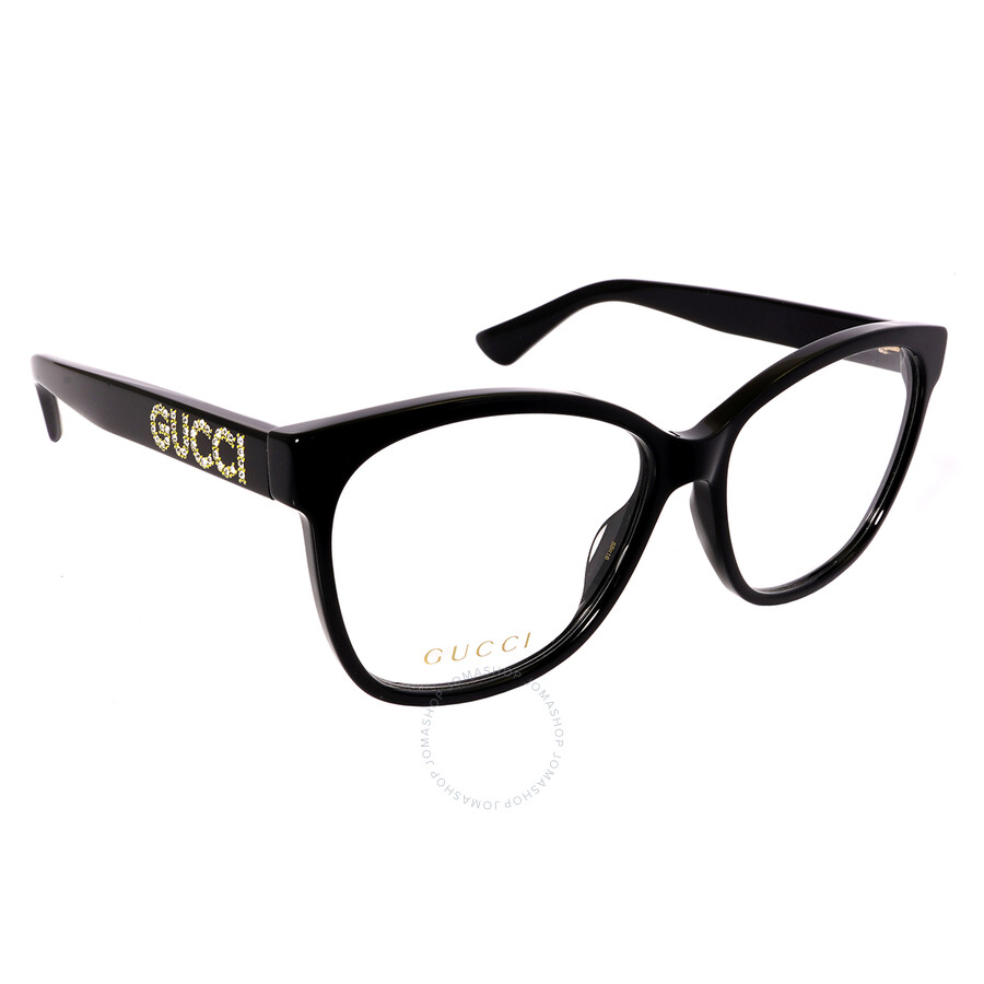 Gucci Demo Cat Eye Ladies Eyeglasses GG0421O 001 55