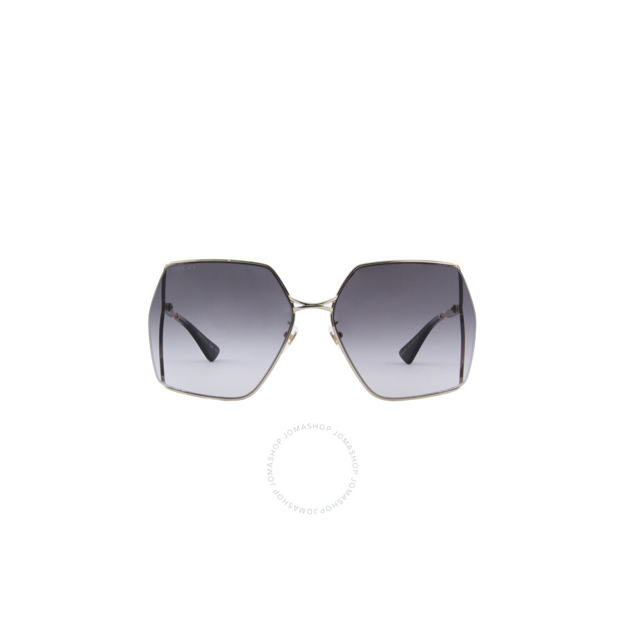 Gucci Grey Gradient Geometric Ladies Sunglasses GG0817S 001 65