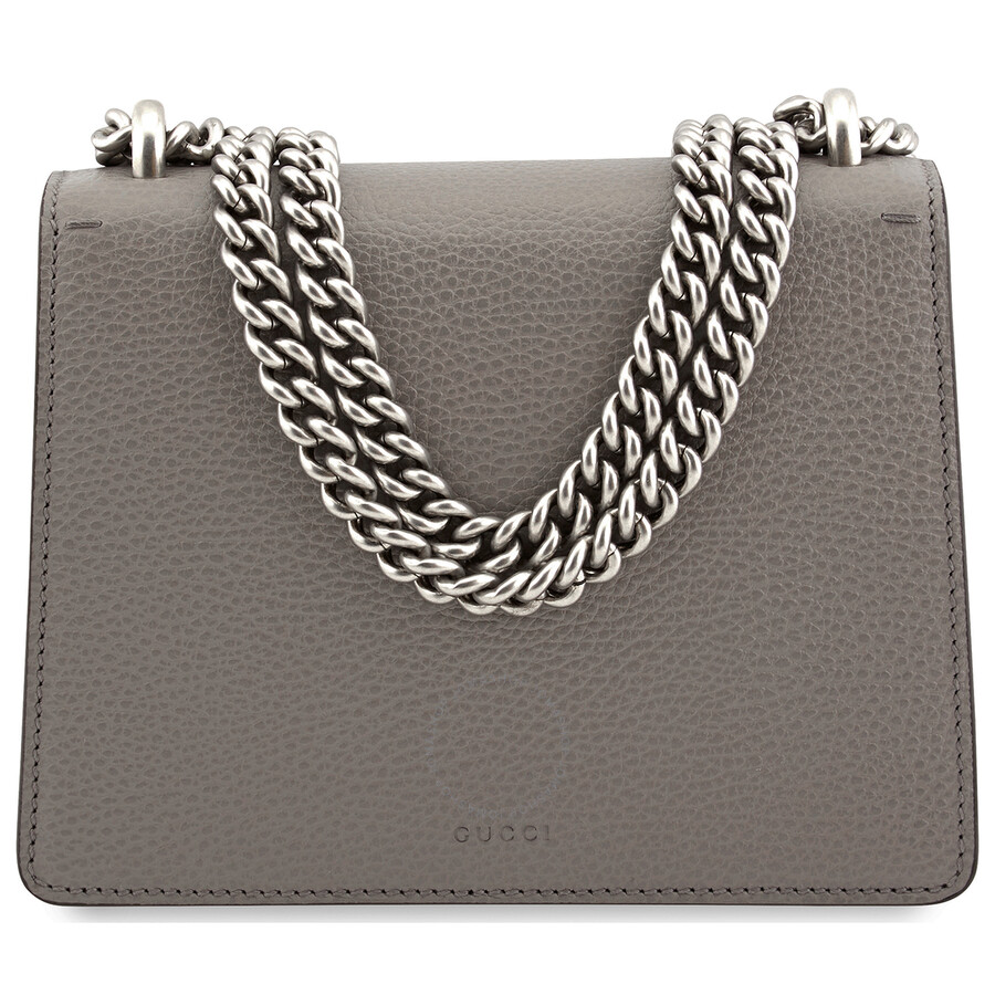 Gucci Ladies Grey Dionysus Leather Mini Bag