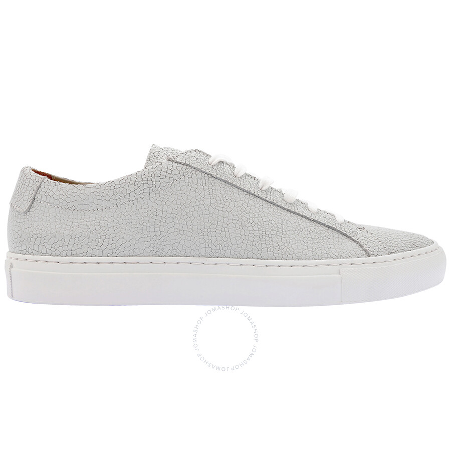 Common Projects Men's Cracked White Achilles Low-Top Sneakers