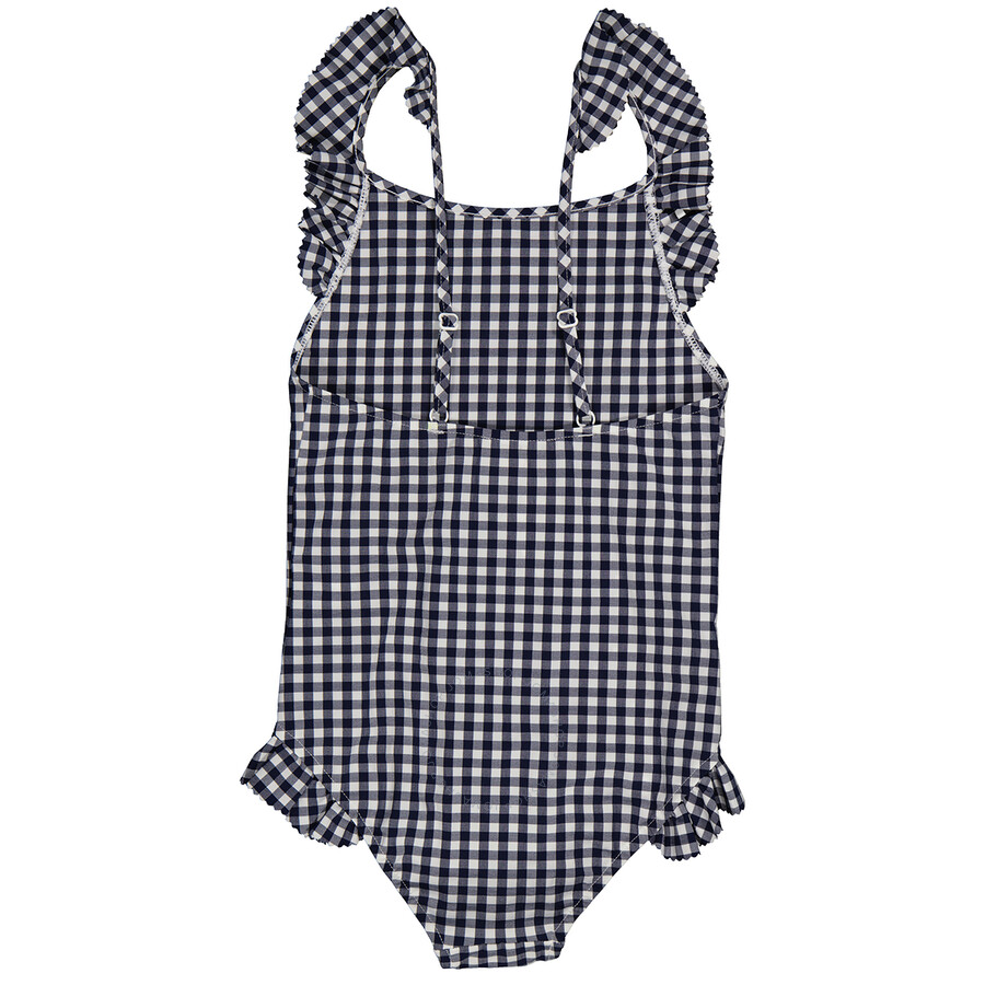 Bonpoint Girls Gingham Print Acapulco Swimsuit