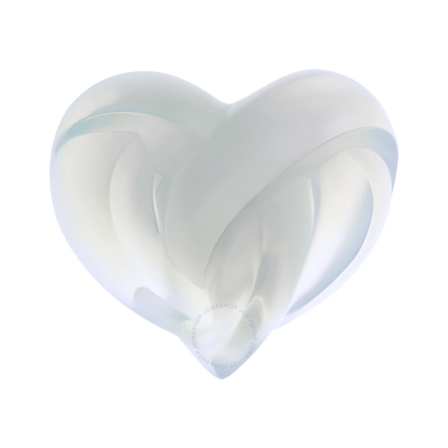 Lalique Crystal Hearts Sculpture Opalescent Paperweight 1184800