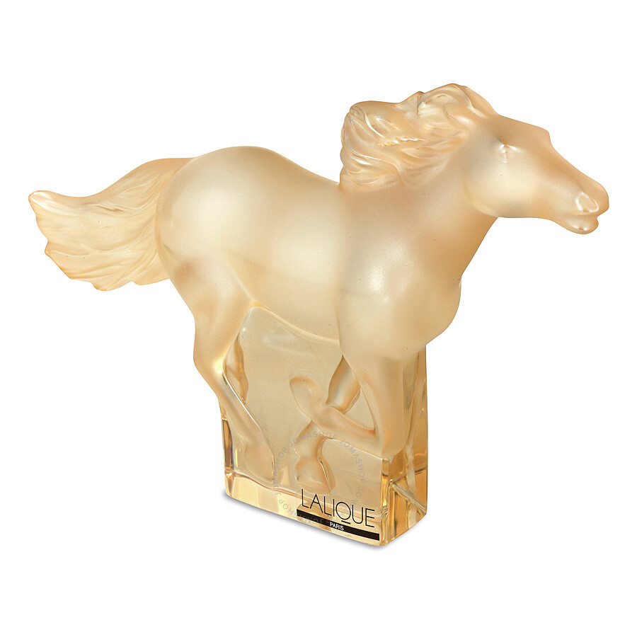 Lalique Kazak Horse Sculpture - Gold Luster 10330400