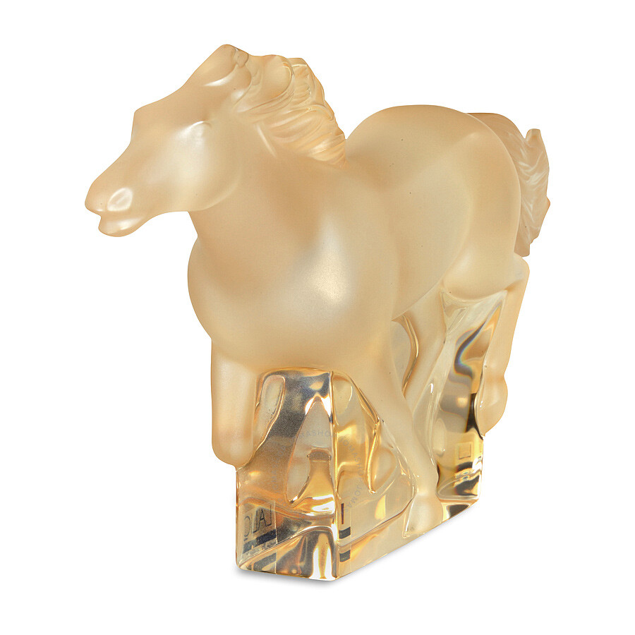 Lalique Kazak Horse Sculpture - Gold Luster 10330400