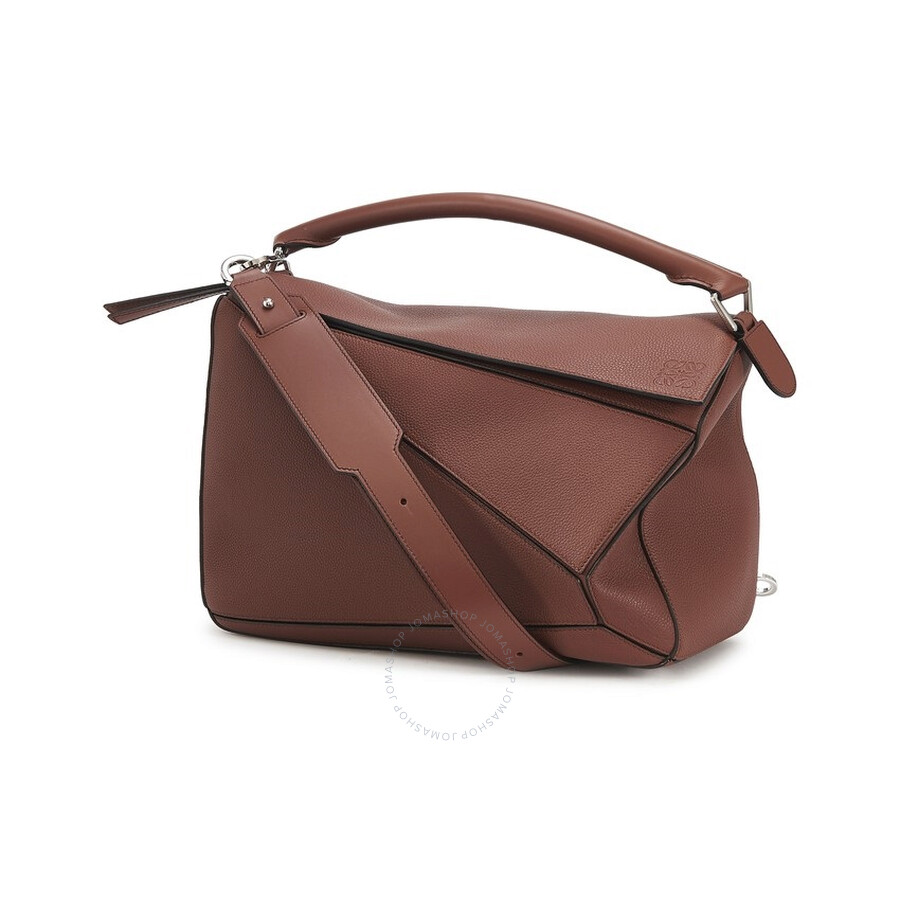 Loewe Puzzle Brown Men's  Handbag