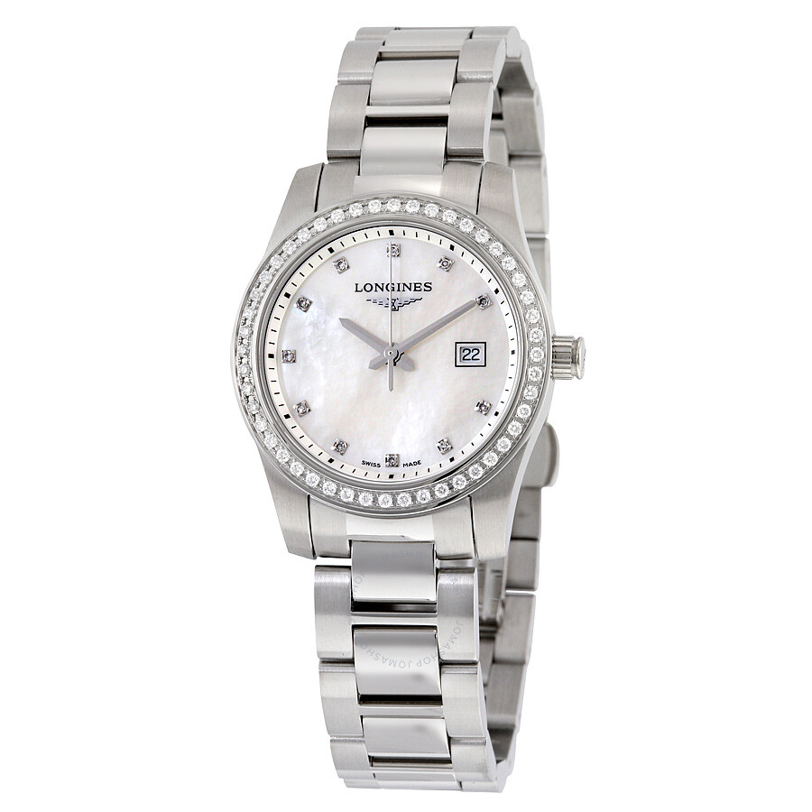 Longines Conquest Mother of Pearl Diamond Dial Ladies Watch L33000876