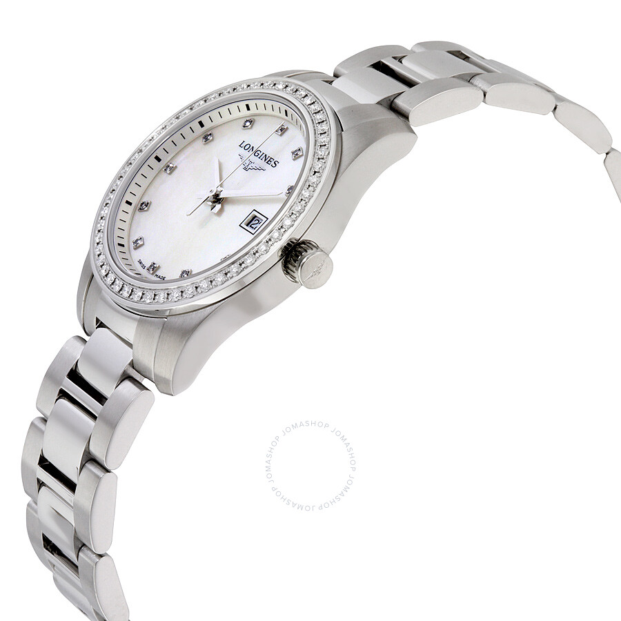 Longines Conquest Mother of Pearl Diamond Dial Ladies Watch L33000876