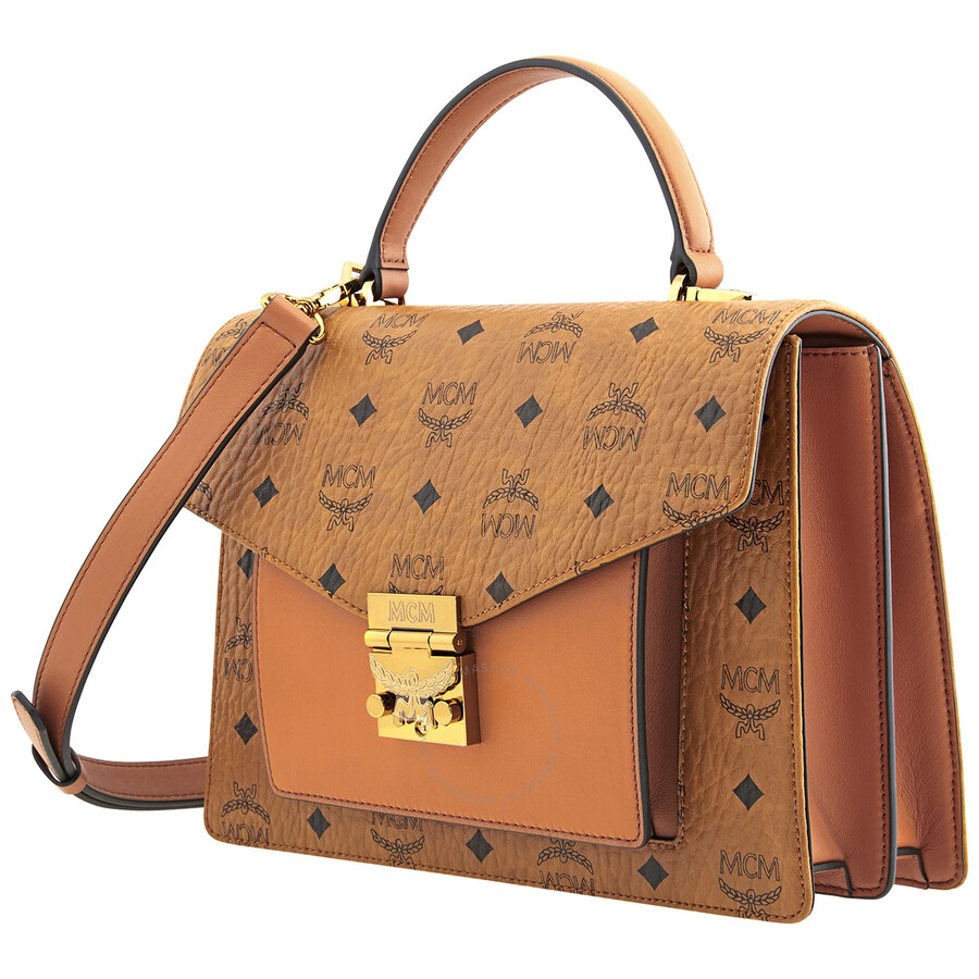 MCM Ladies Patricia Satchel in Visetos