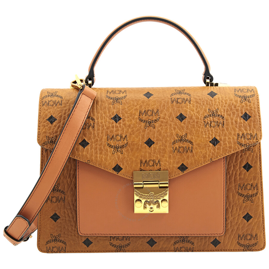 MCM Ladies Patricia Satchel in Visetos