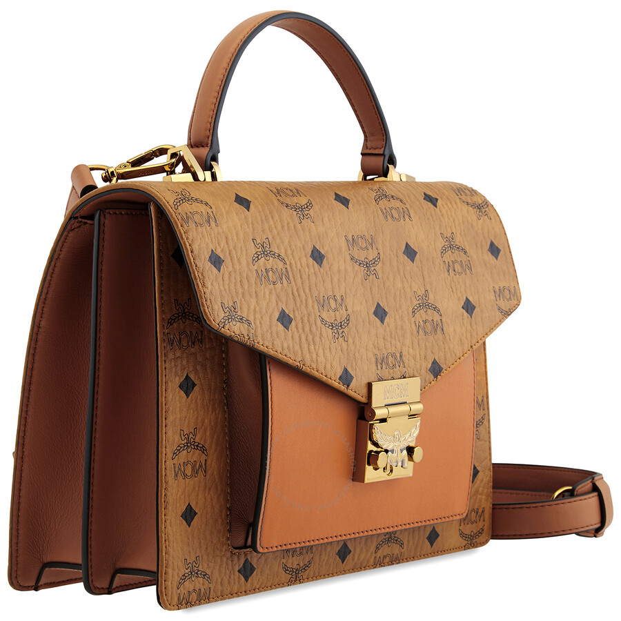 MCM Ladies Patricia Satchel in Visetos