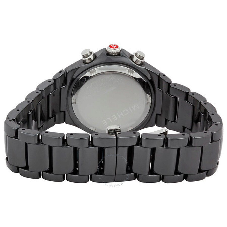 Michele Tahitian Ceramic Black Diamond Ladies Watch MWW12A000005