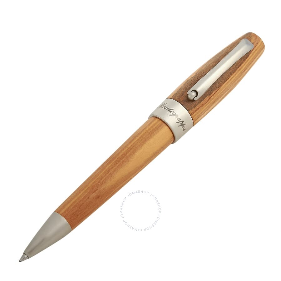 Montegrappa Heartwood Olive Wood and Stainless Steel Ballpoint Pen ISFOWBIO