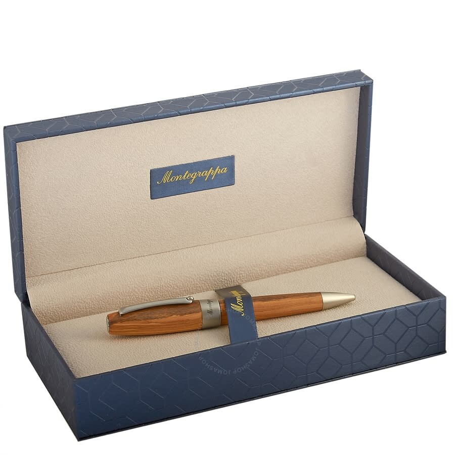 Montegrappa Heartwood Olive Wood and Stainless Steel Ballpoint Pen ISFOWBIO